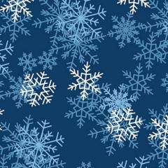 Snowflakes Dark Blue